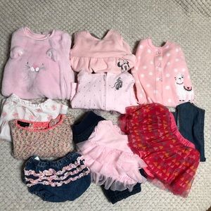 Lot of 13 pieces baby girl variety of sizes